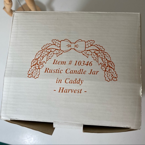 Rustic candle jar/caddy, Farmhouse, Original Plastic wrapping, NEW - Picture 7 of 7